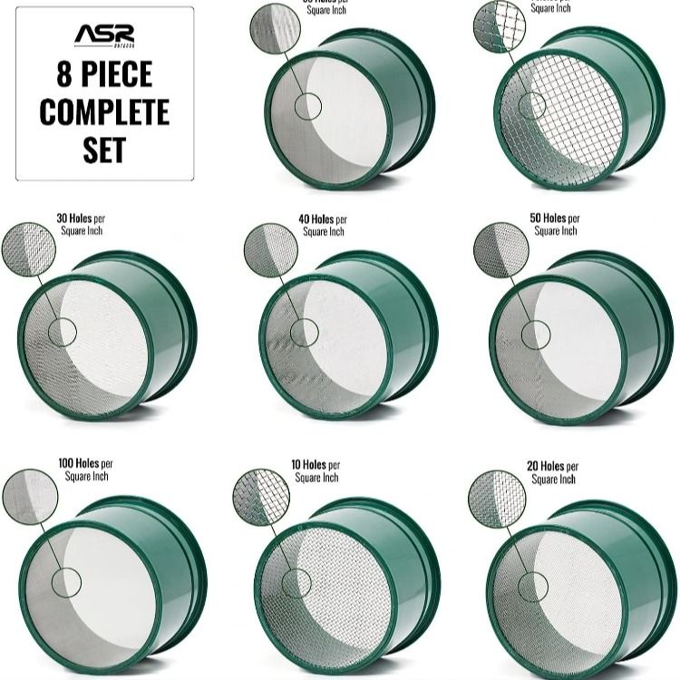 ASR Outdoor 8-Piece Gold Prospecting Classifier Set