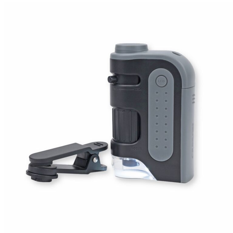 Carson MicroBrite Pro MM-350 Microscope with Smartphone Clip