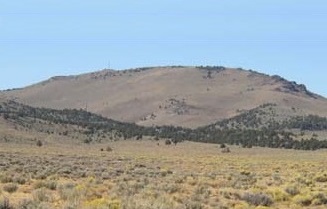 Glass Buttes volcanic hills above dry grassland in Oregon