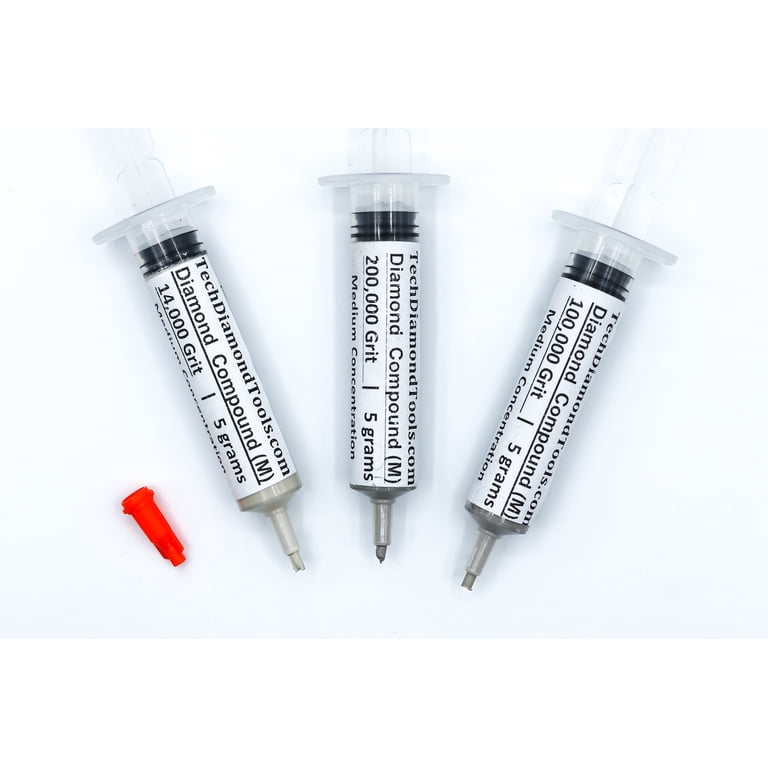TechDiamondTools Three-Syringe Diamond Paste Polishing Set