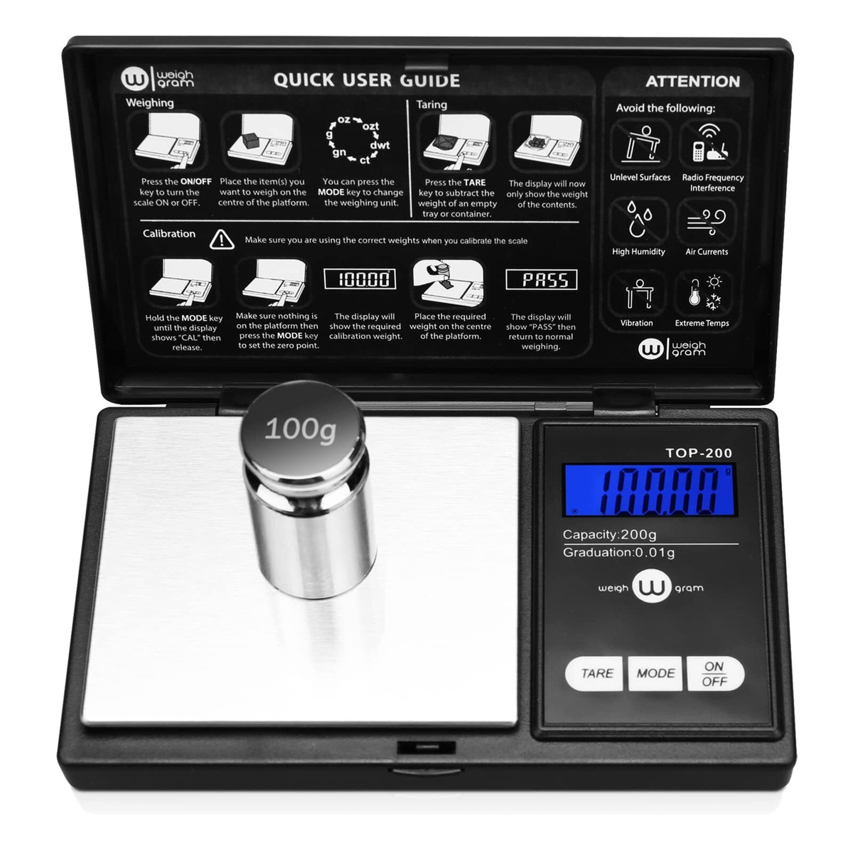 Weigh Gram 200 g × 0.01 g Scale — Mass Measurement product photo